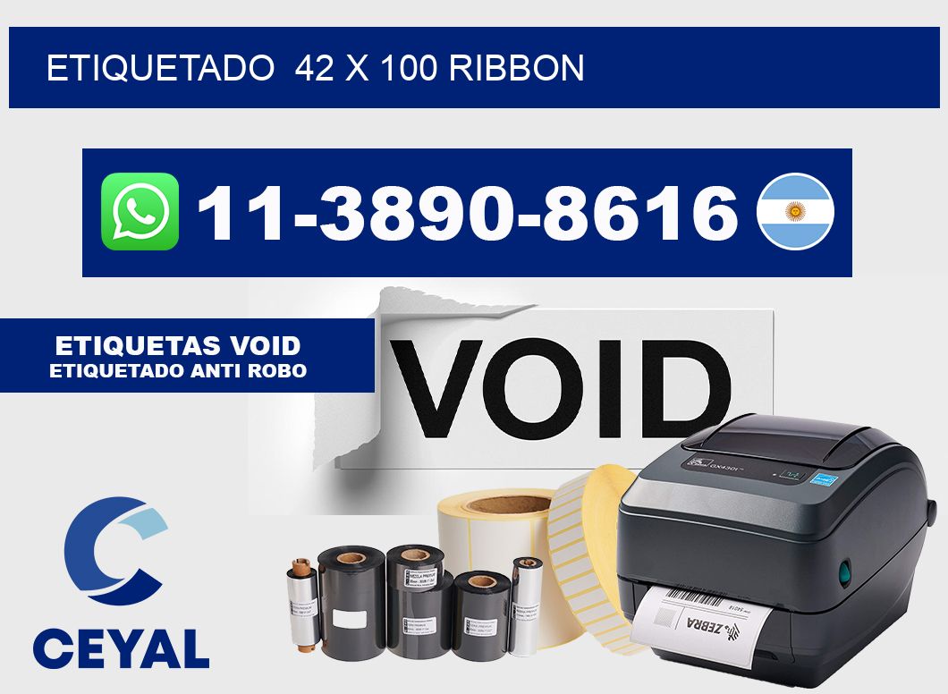 Etiquetado 42 x 100 ribbon