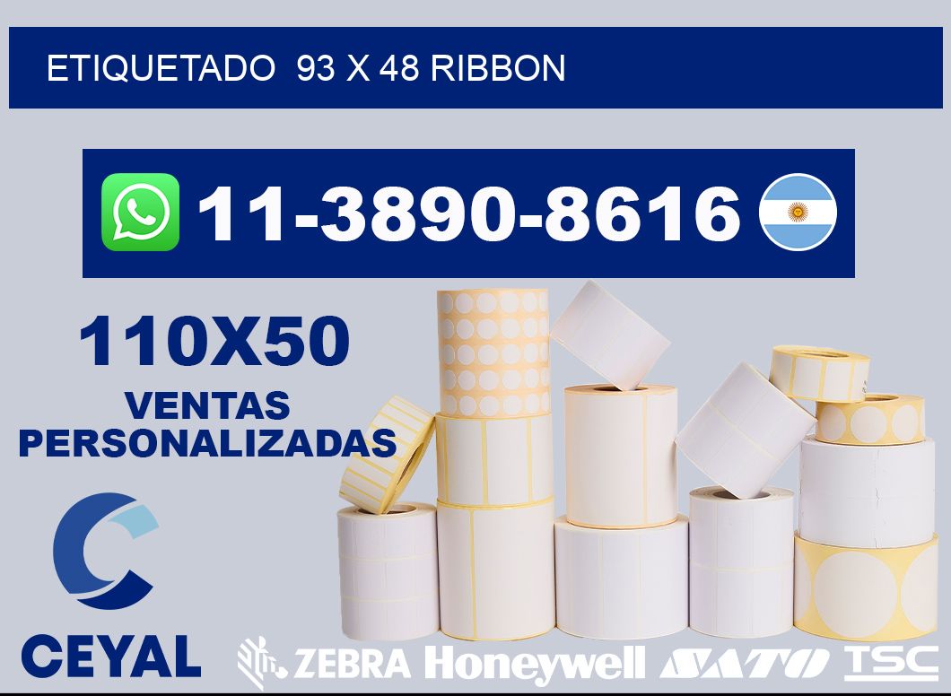 Etiquetado 93 x 48 ribbon