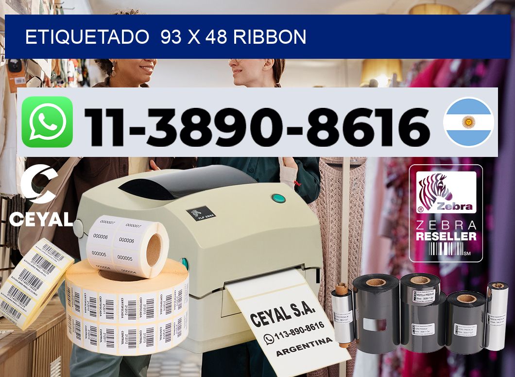 Etiquetado 93 x 48 ribbon