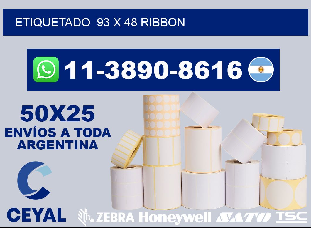Etiquetado  93 x 48 ribbon
