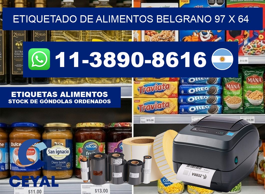Etiquetado de alimentos belgrano 97 x 64
