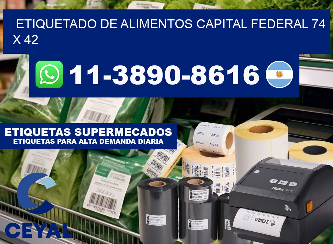Etiquetado de alimentos capital federal 74 x 42