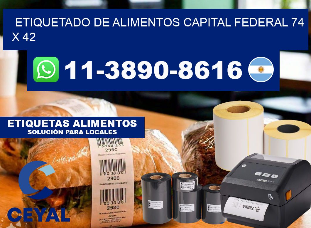 Etiquetado de alimentos capital federal 74 x 42
