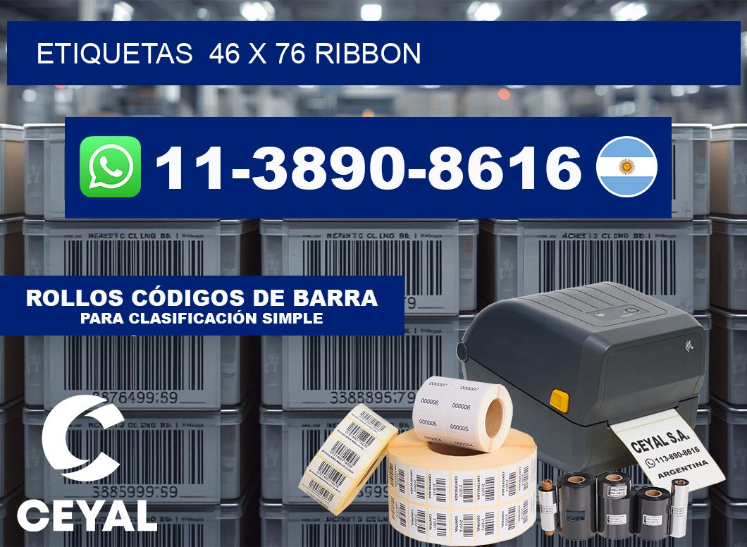 Etiquetas  46 x 76 ribbon