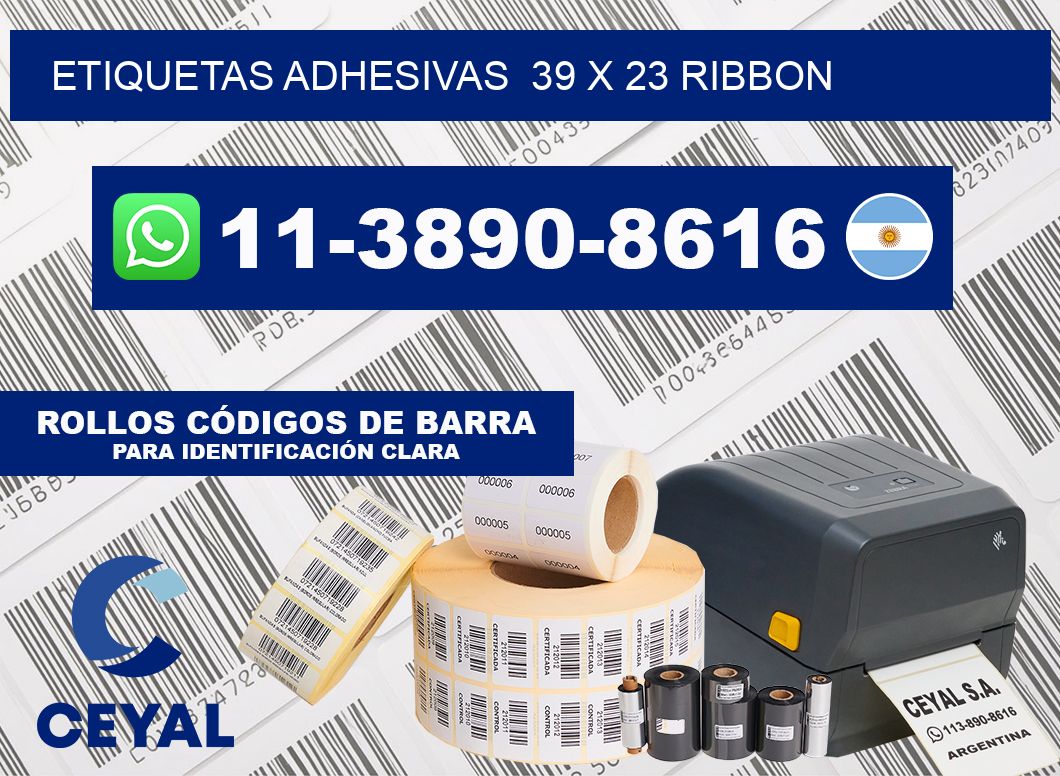 Etiquetas adhesivas  39 x 23 ribbon