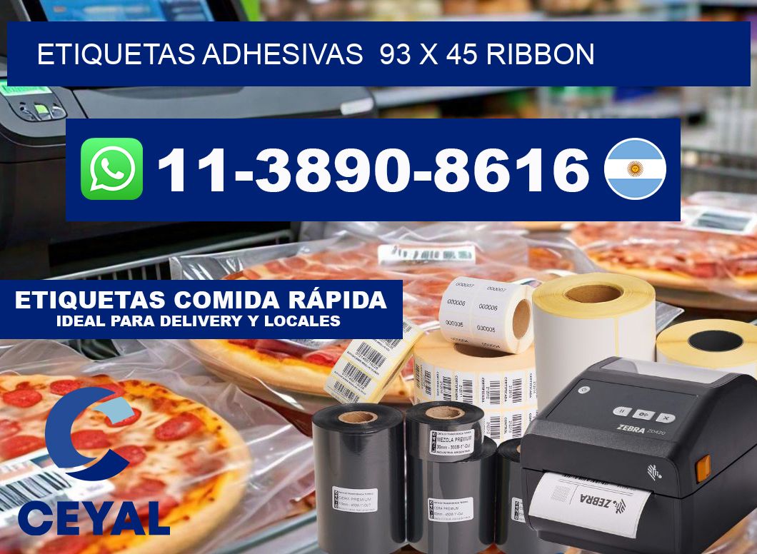 Etiquetas adhesivas  93 x 45 ribbon