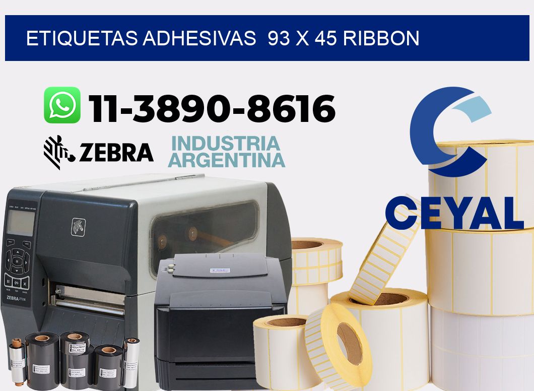 Etiquetas adhesivas  93 x 45 ribbon