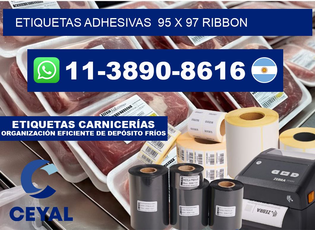 Etiquetas adhesivas  95 x 97 ribbon