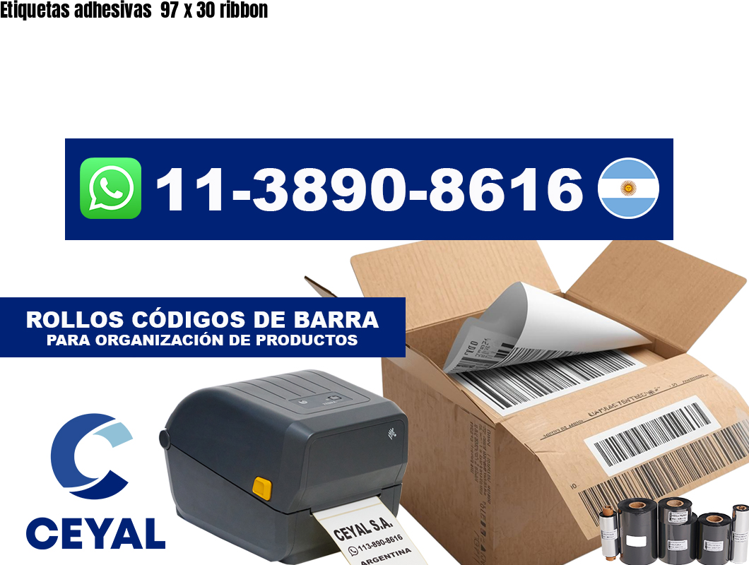 Etiquetas adhesivas  97 x 30 ribbon