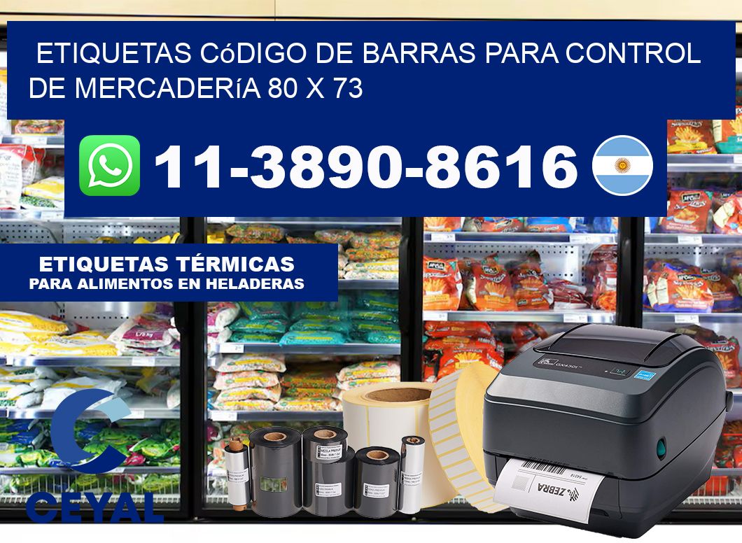 Etiquetas código de barras para control de mercadería 80 x 73