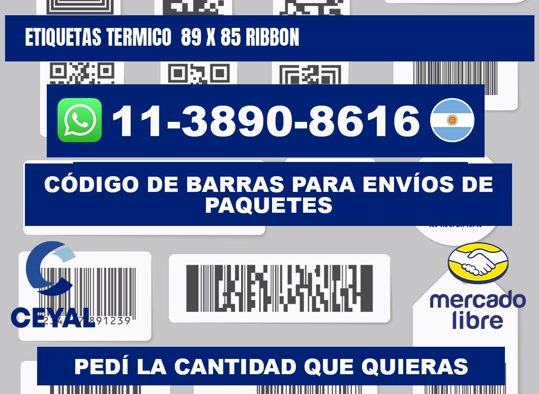 Etiquetas termico 89 x 85 ribbon