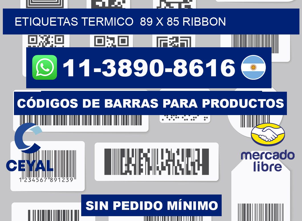 Etiquetas termico 89 x 85 ribbon