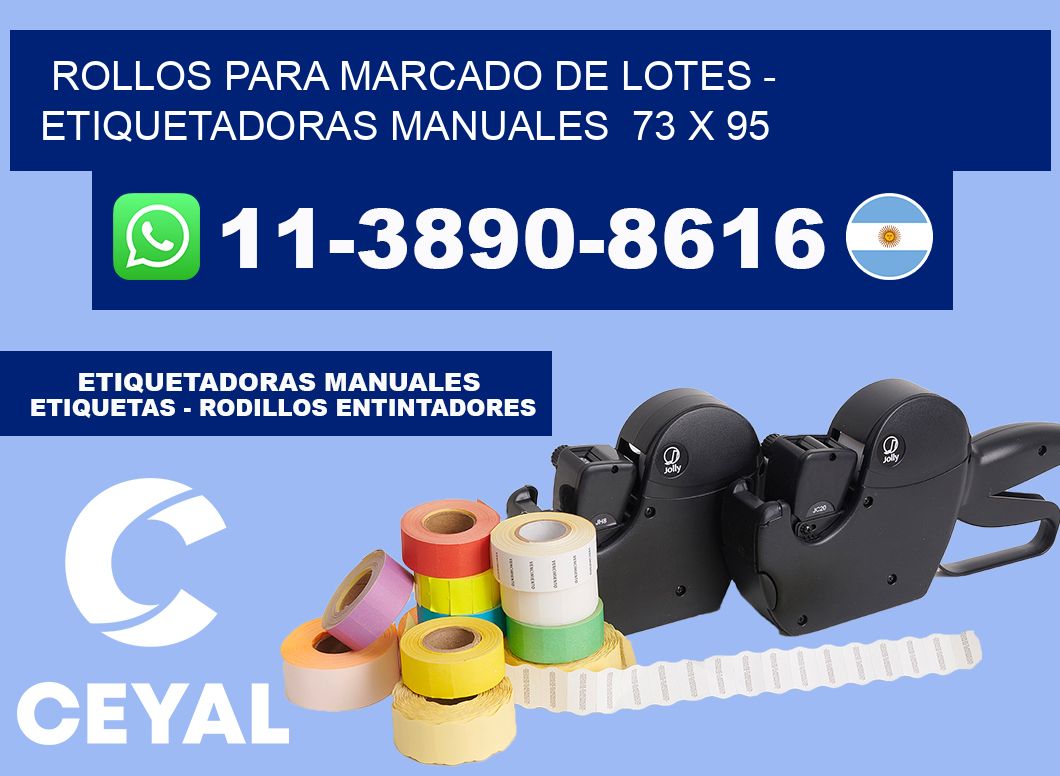 Rollos para marcado de lotes - Etiquetadoras Manuales 73 x 95
