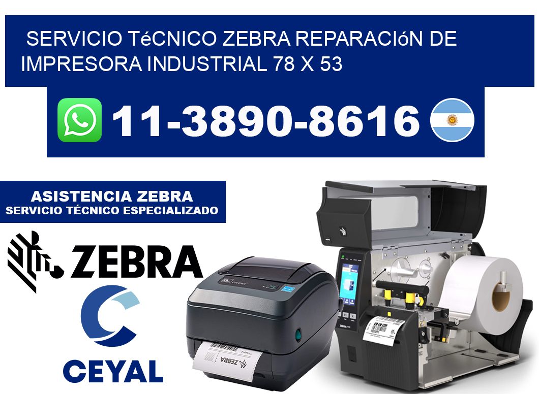 Servicio Técnico Zebra Reparación de Impresora Industrial 78 x 53