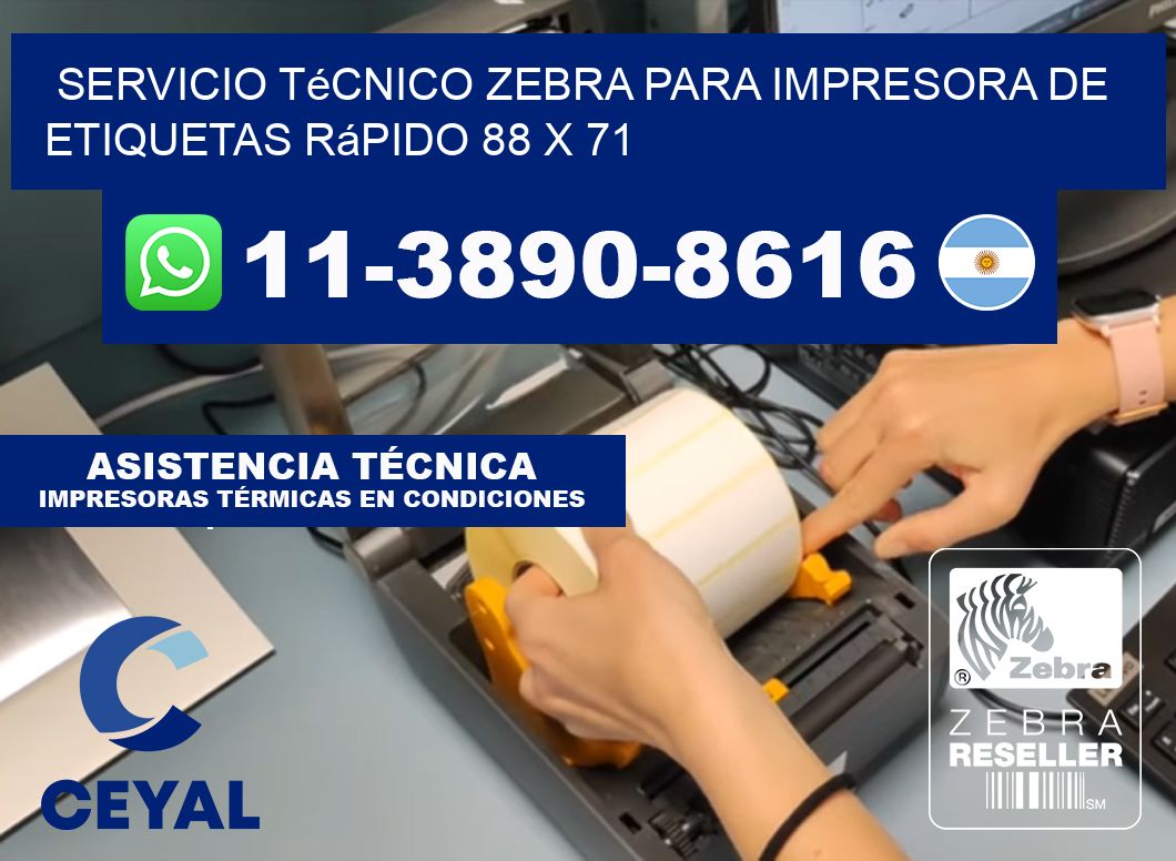 Servicio Técnico Zebra para Impresora de Etiquetas Rápido 88 x 71