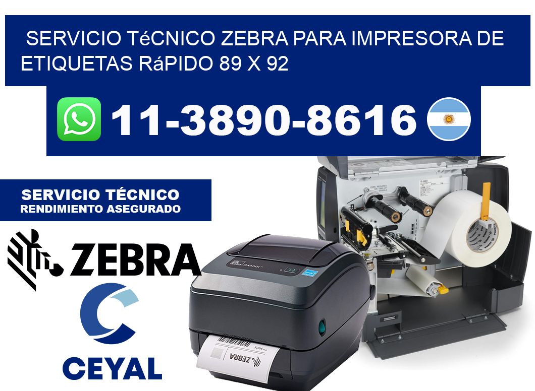 Servicio Técnico Zebra para Impresora de Etiquetas Rápido 89 x 92