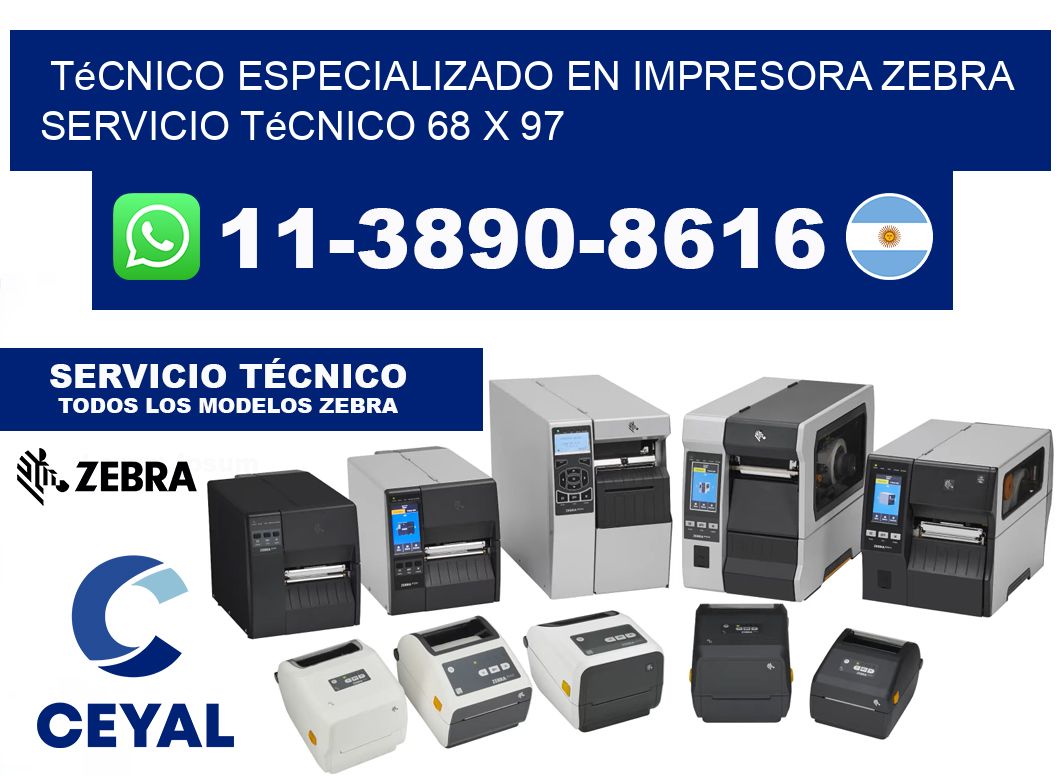 Técnico Especializado en Impresora Zebra Servicio Técnico 68 x 97