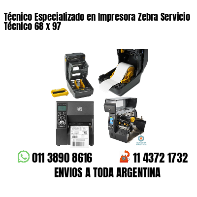 Técnico Especializado en Impresora Zebra Servicio Técnico 68 x 97
