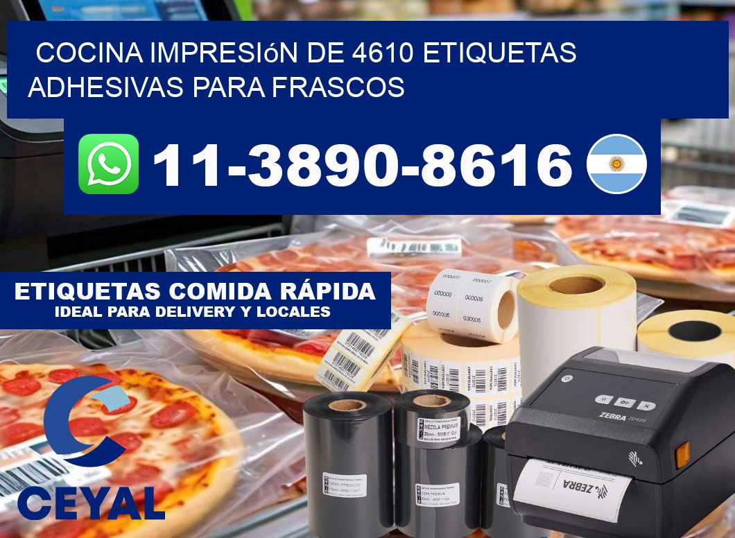 cocina impresión de 4610 etiquetas adhesivas para frascos