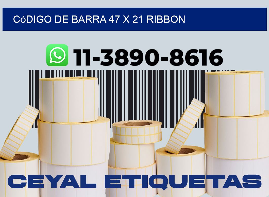 código de barra 47 x 21 ribbon