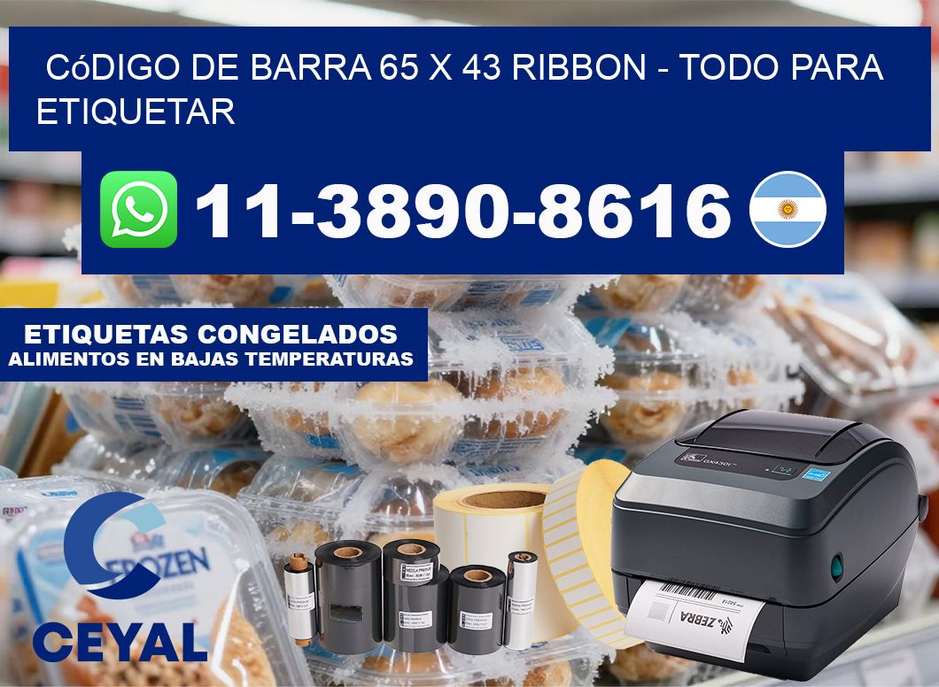 código de barra 65 x 43 ribbon – Todo para Etiquetar