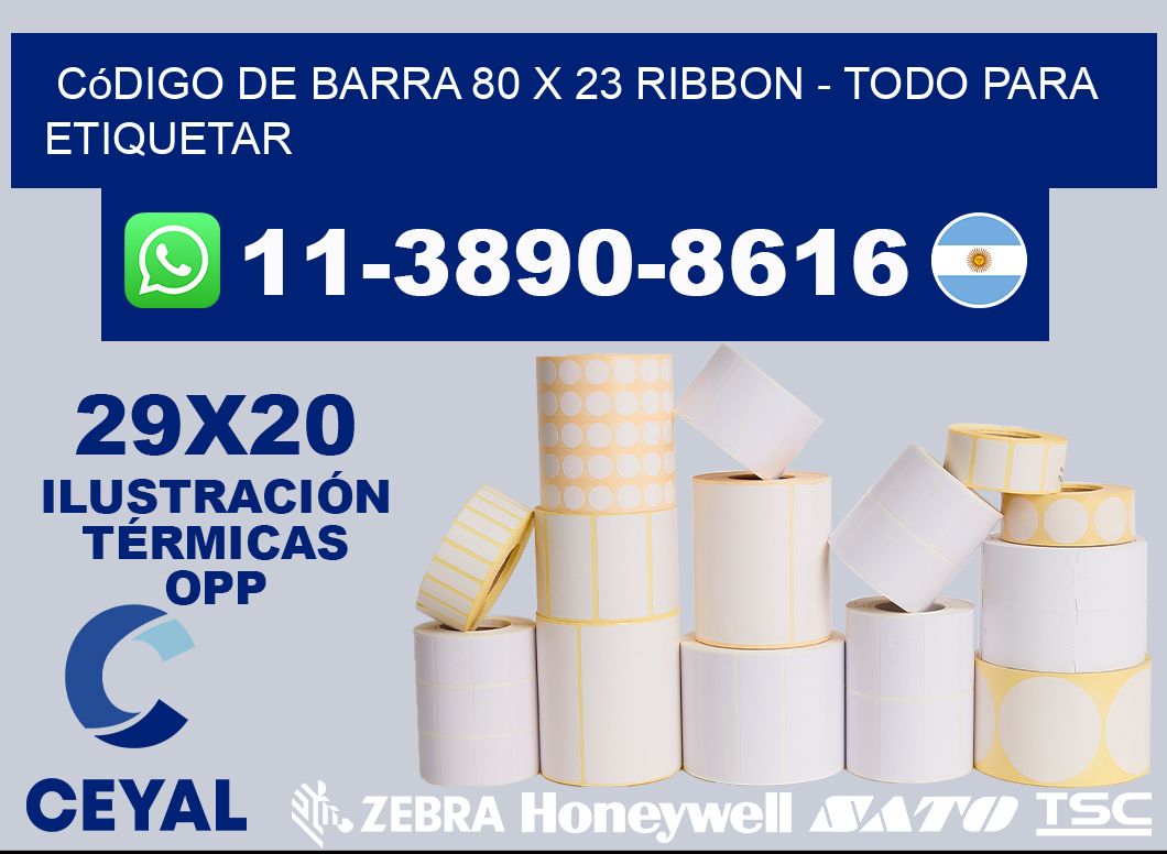código de barra 80 x 23 ribbon - Todo para Etiquetar