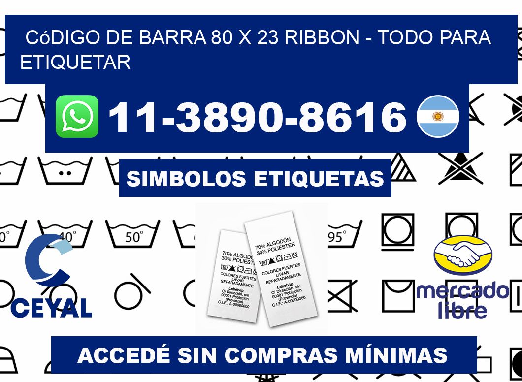 código de barra 80 x 23 ribbon - Todo para Etiquetar