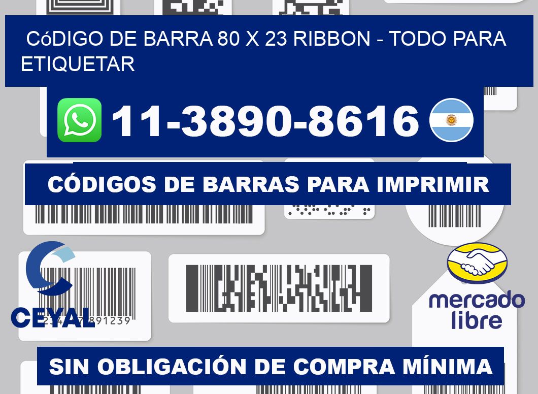 código de barra 80 x 23 ribbon - Todo para Etiquetar