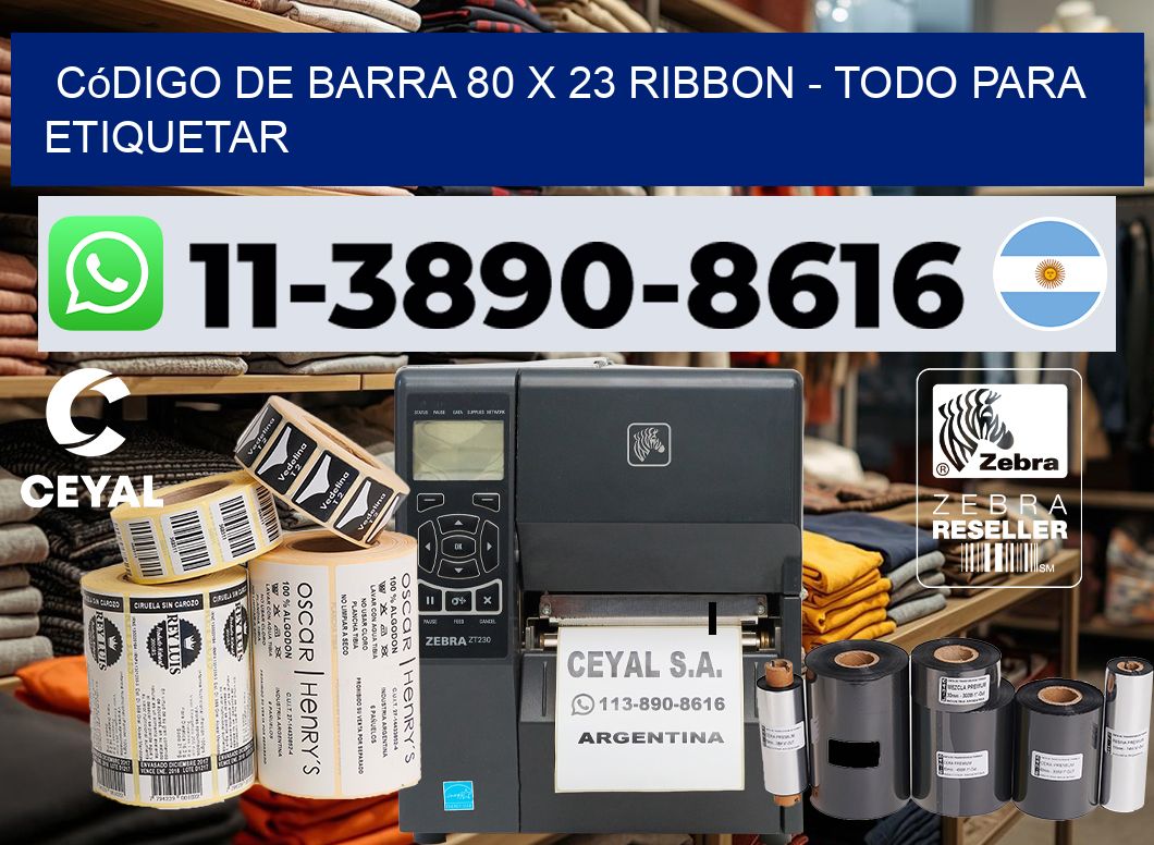 código de barra 80 x 23 ribbon – Todo para Etiquetar