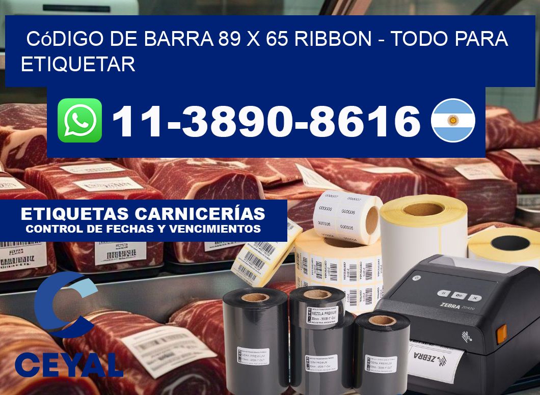 código de barra 89 x 65 ribbon - Todo para Etiquetar