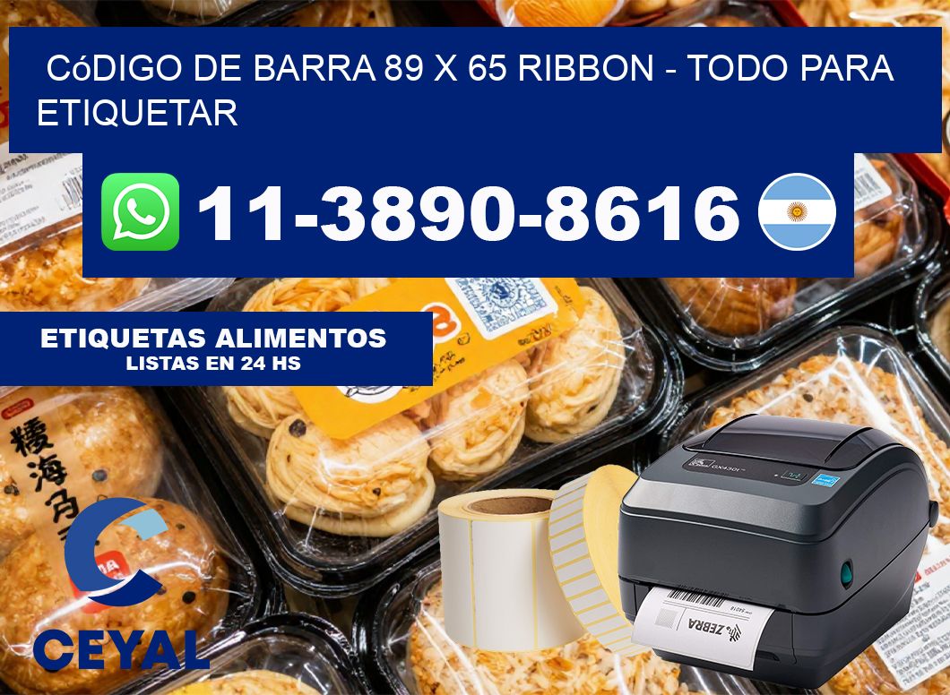 código de barra 89 x 65 ribbon – Todo para Etiquetar