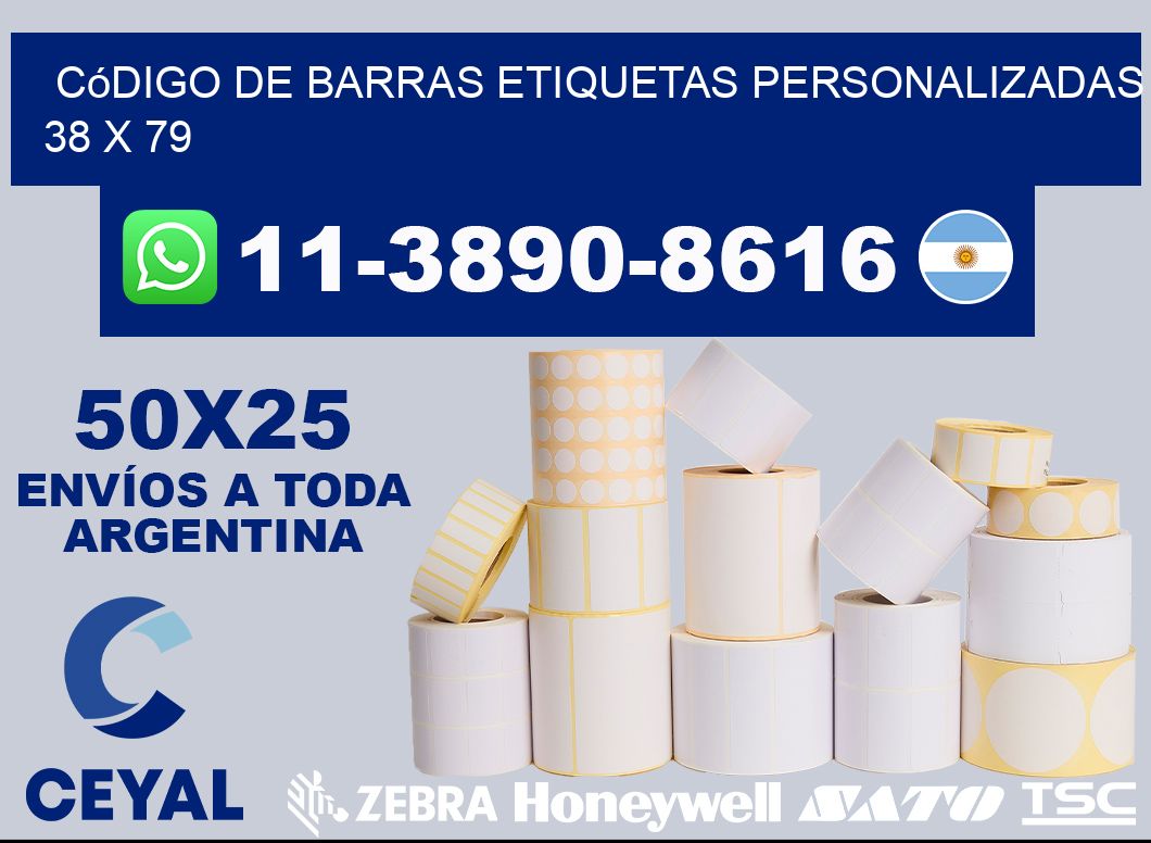 código de barras etiquetas personalizadas 38 x 79