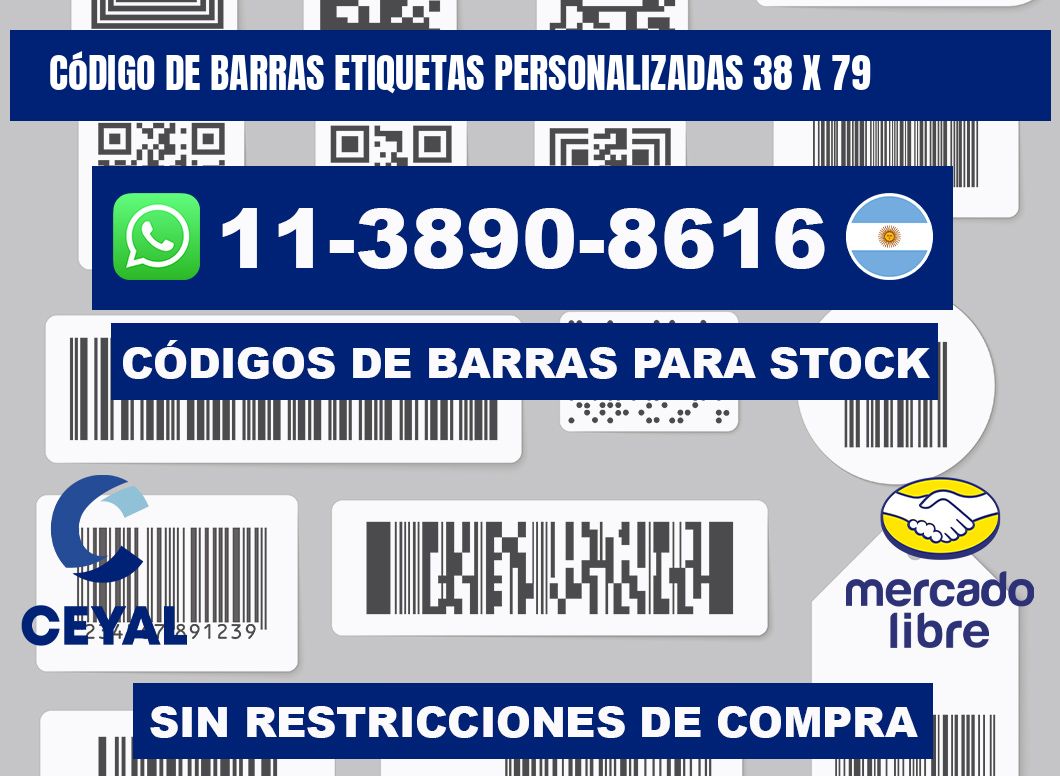 código de barras etiquetas personalizadas 38 x 79