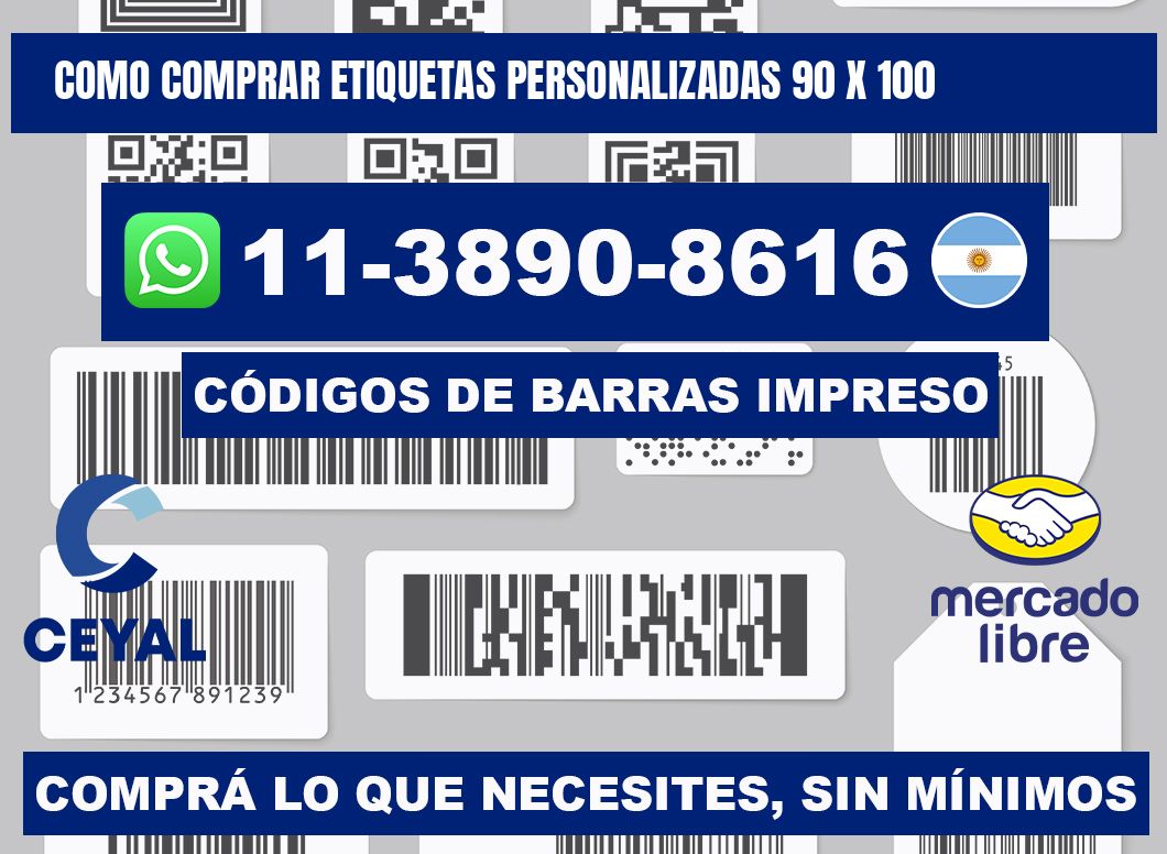 como comprar etiquetas personalizadas 90 x 100