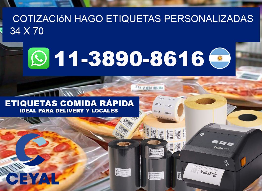 cotización hago etiquetas personalizadas 34 x 70