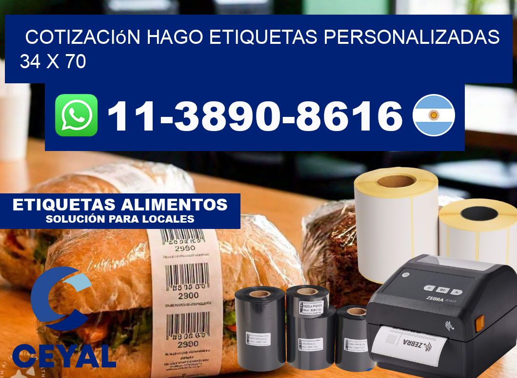 cotización hago etiquetas personalizadas 34 x 70