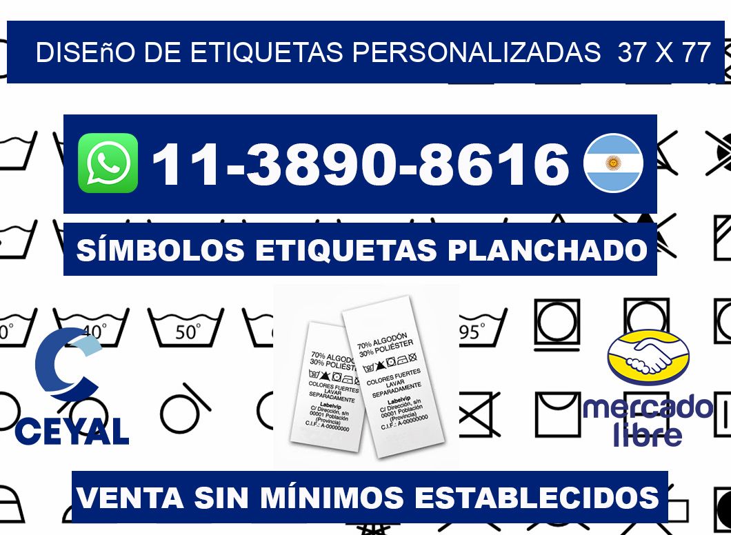 diseño de etiquetas personalizadas 37 x 77