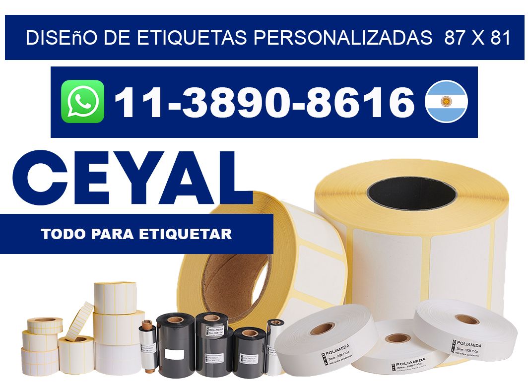 diseño de etiquetas personalizadas  87 x 81