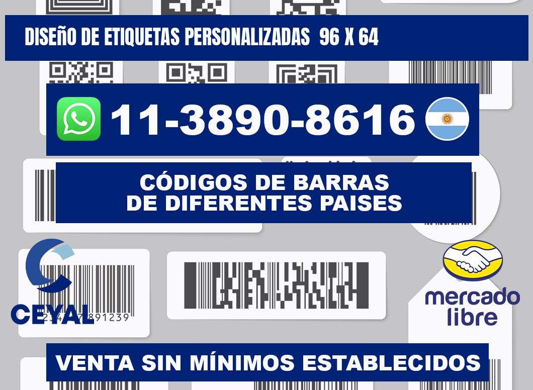 diseño de etiquetas personalizadas 96 x 64