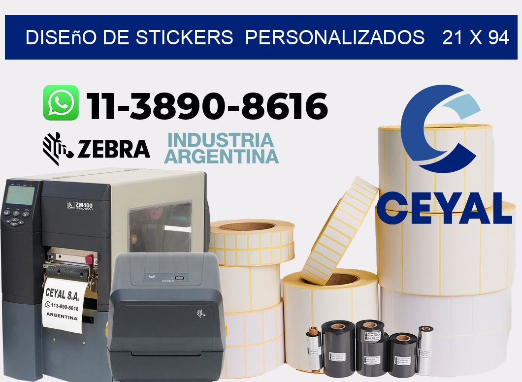 diseño de stickers  personalizados   21 x 94