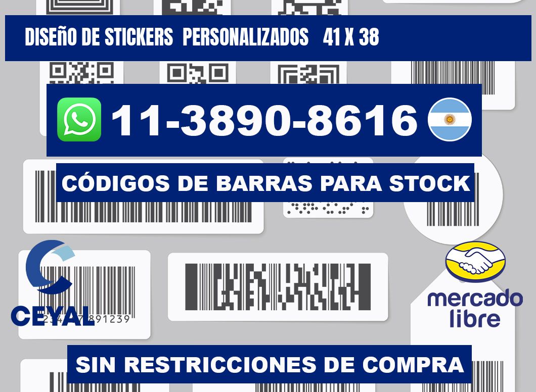 diseño de stickers personalizados 41 x 38