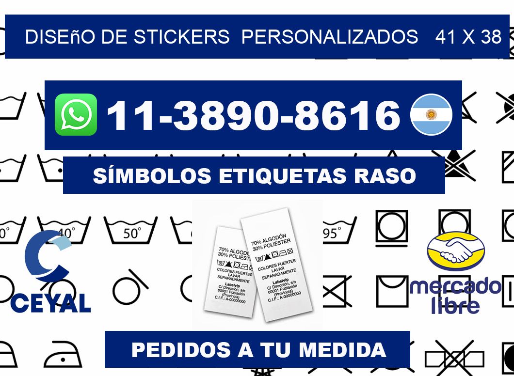 diseño de stickers personalizados 41 x 38
