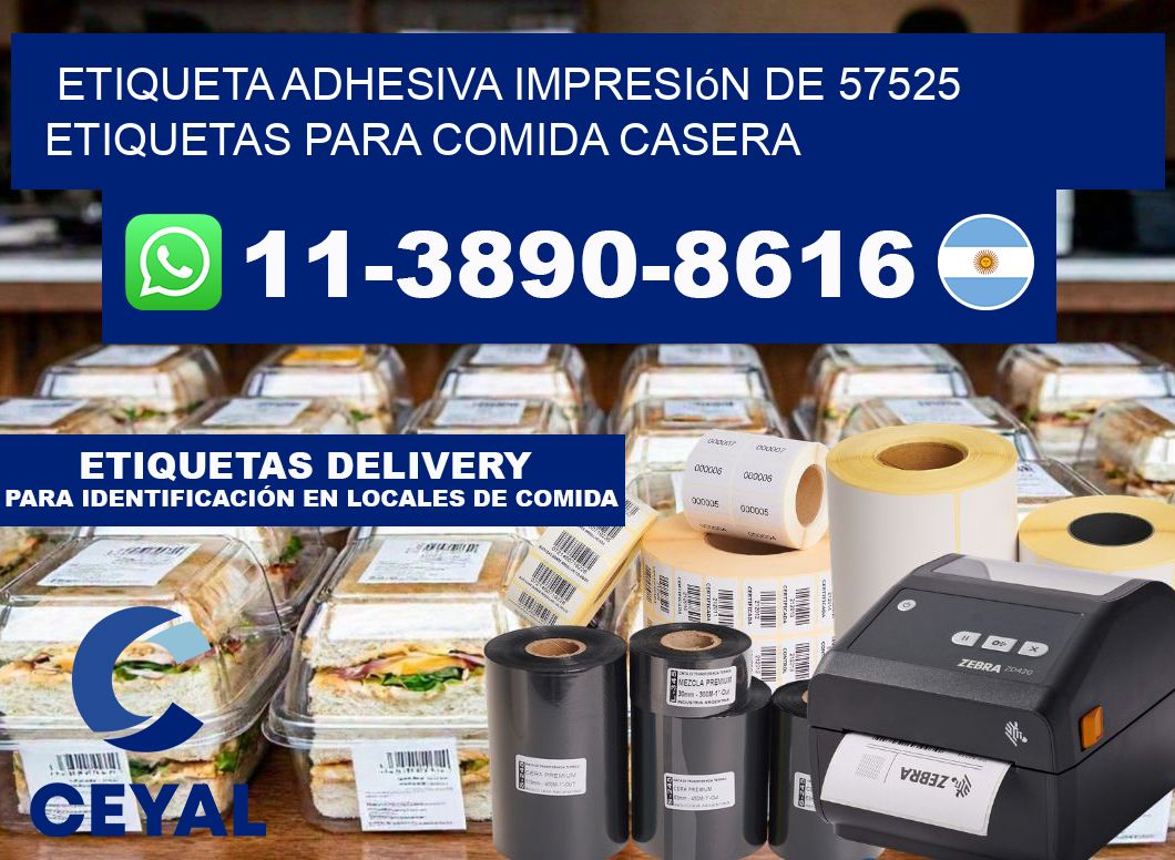 etiqueta adhesiva impresión de 57525 etiquetas para comida casera