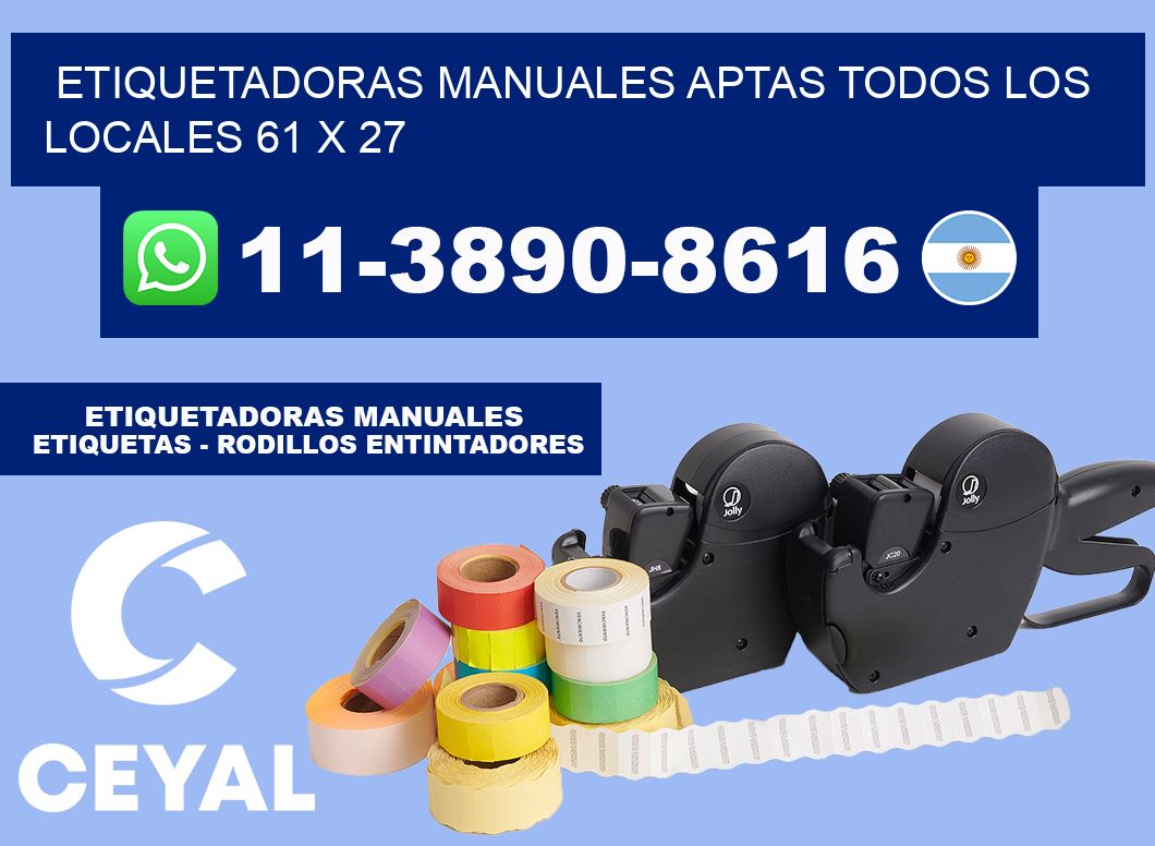 etiquetadoras manuales aptas todos los locales 61 x 27