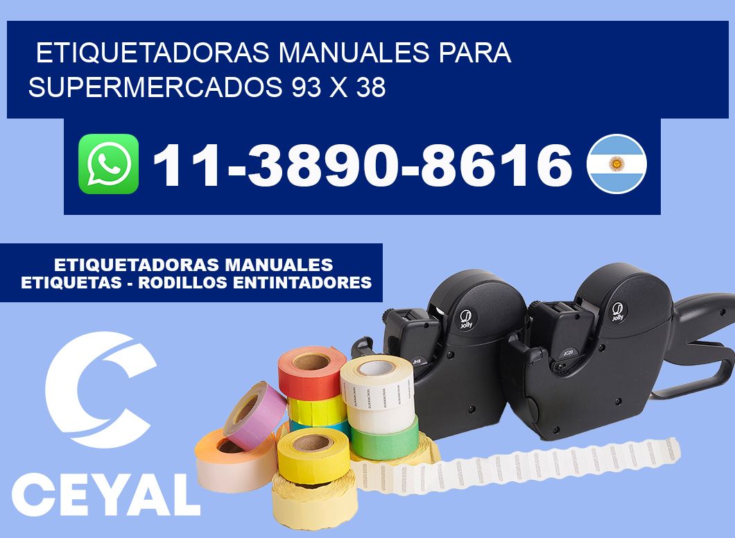etiquetadoras manuales para supermercados 93 x 38