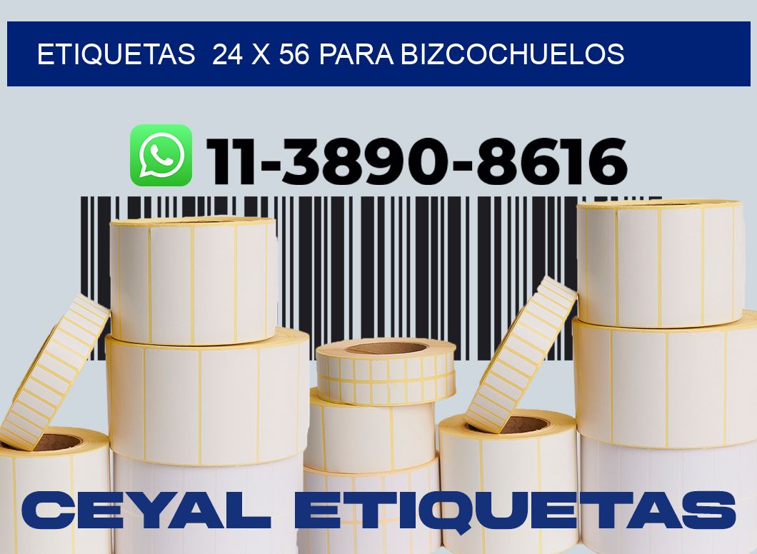 etiquetas  24 x 56 para Bizcochuelos