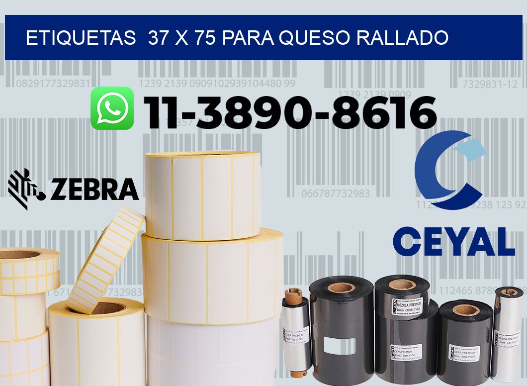 etiquetas  37 x 75 para Queso rallado