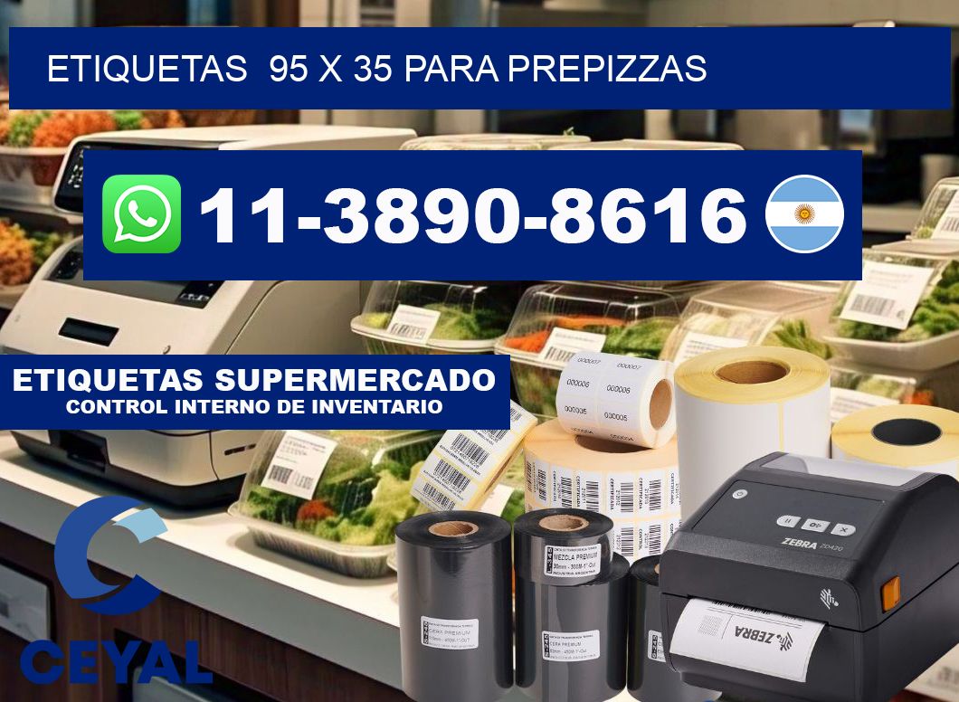 etiquetas  95 x 35 para Prepizzas