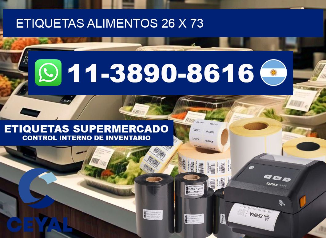etiquetas alimentos 26 x 73