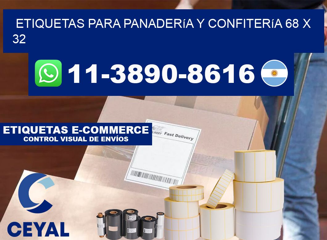 etiquetas para Panadería y confitería 68 x 32